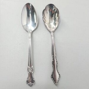 Vintage International DeepSilver Sugar Spoon and Old Company Plate Teaspoon Set